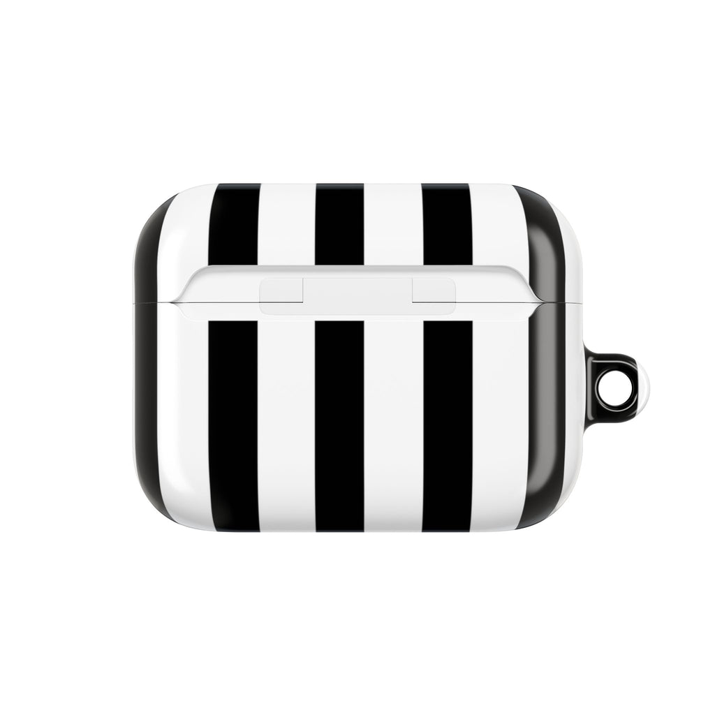 Bold Stripes AirPods Case | Black and White