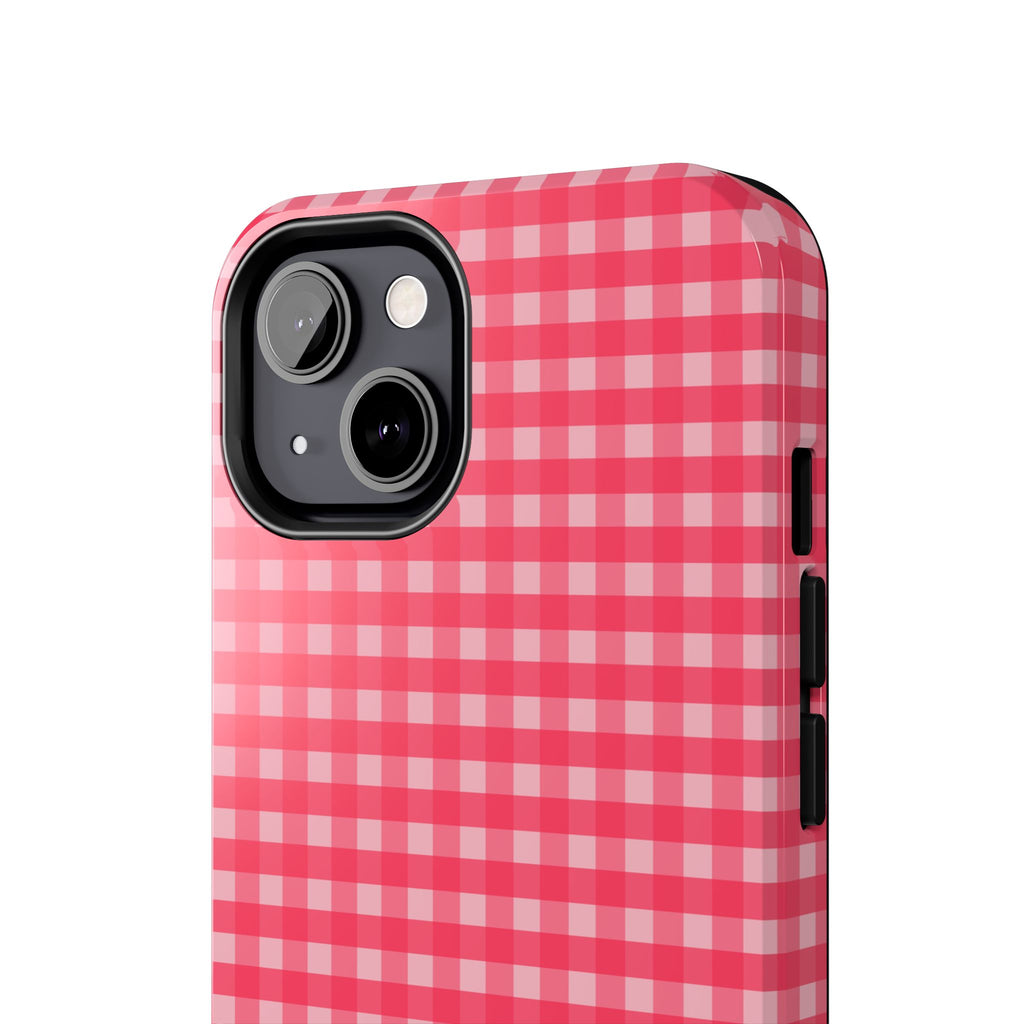 Farm Gingham iPhone Case | Hot Pink