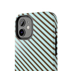 Asymmetrical Lines iPhone Case | Blue and Brown