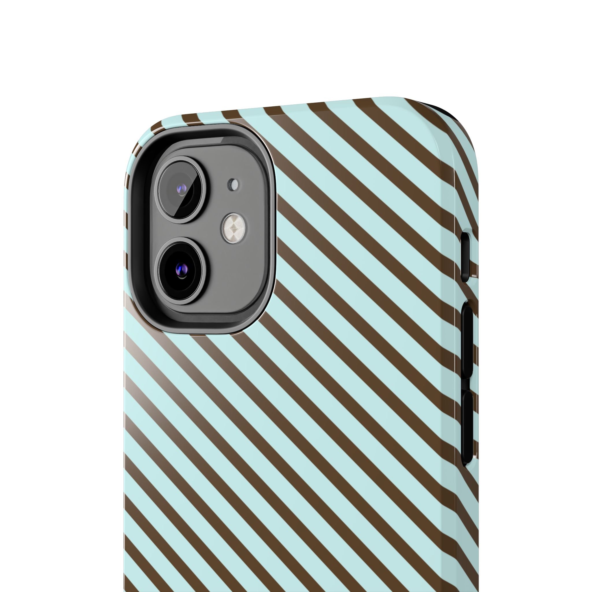 Asymmetrical Lines iPhone Case | Blue and Brown