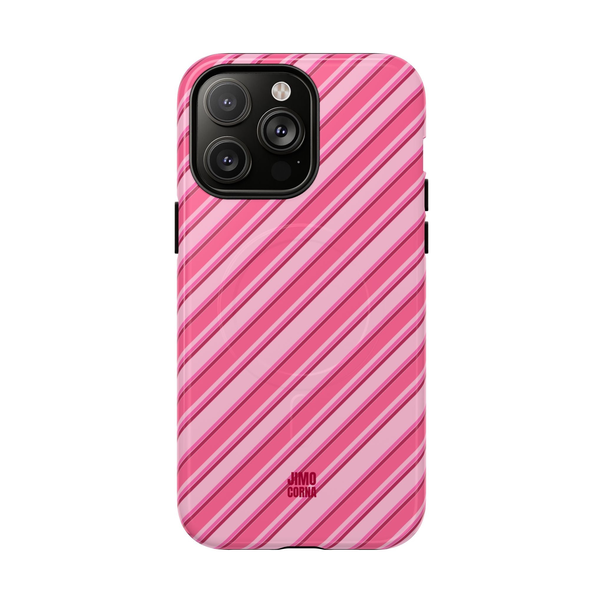 Angelina Stripes | Hot Pink - MagSafe iPhone Case