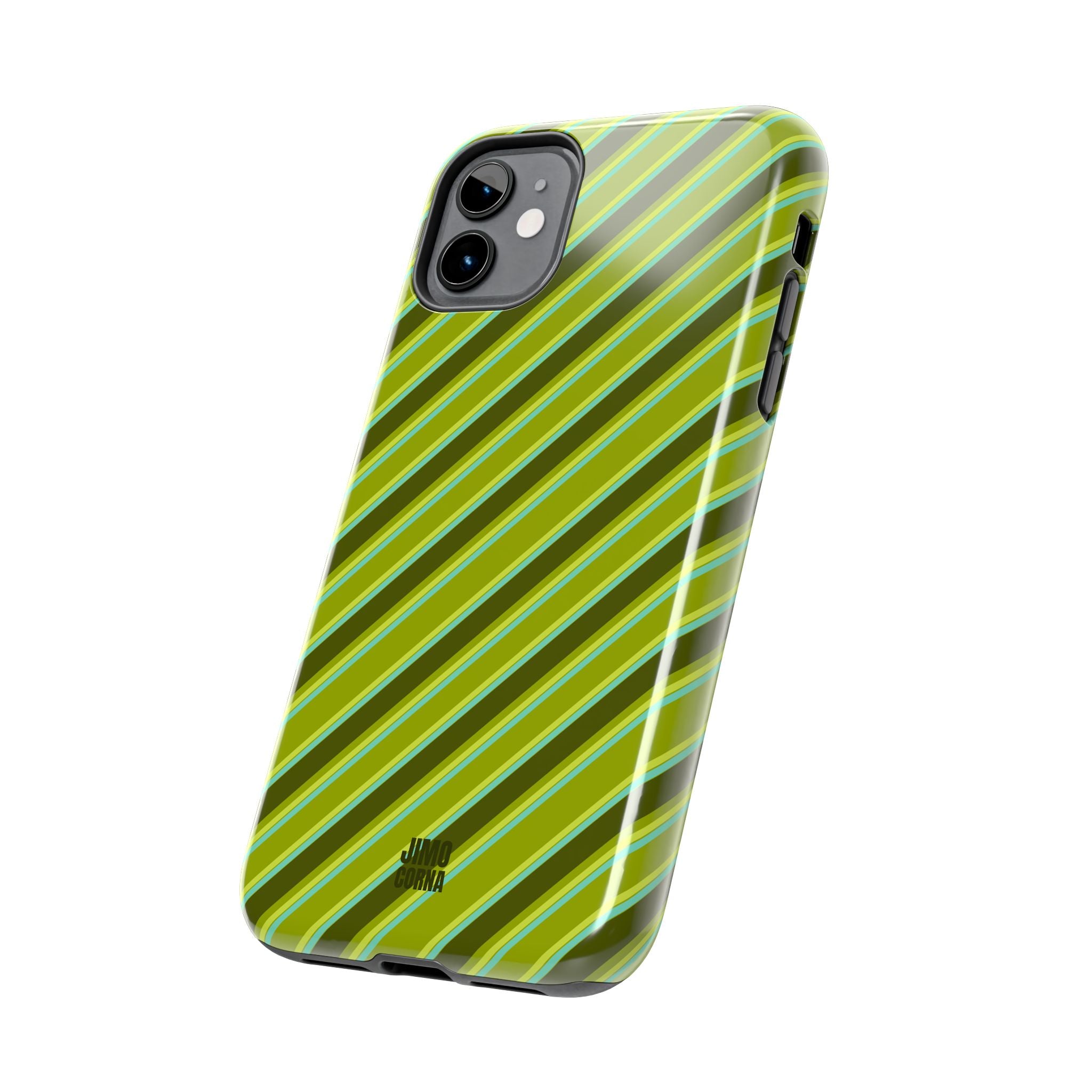 Angelina Stripes | Olive - iPhone Case