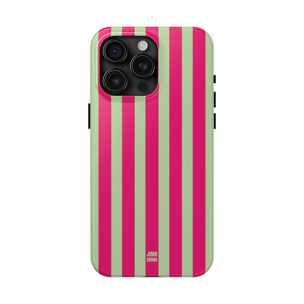 Lime Green and Pink Bold Stripes