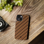 Angelina Stripes | Brown - iPhone Case