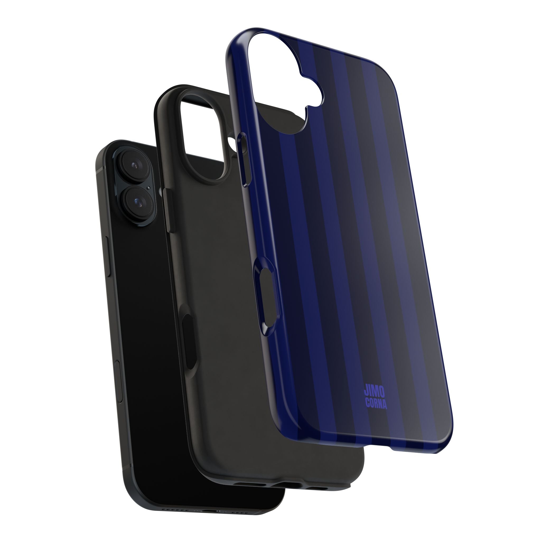 Bold Stripes iPhone Case | Navy Blue