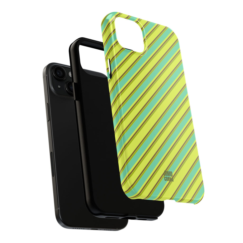 Angelina Stripes | Green - iPhone Case