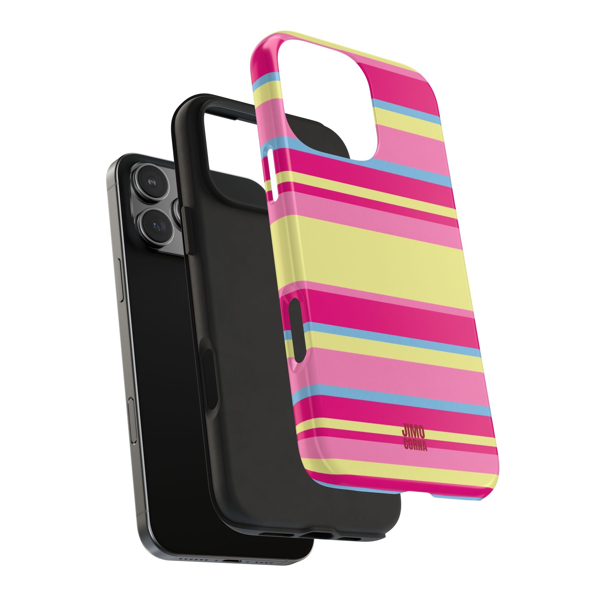 Lemonberry Stripe iPhone Case