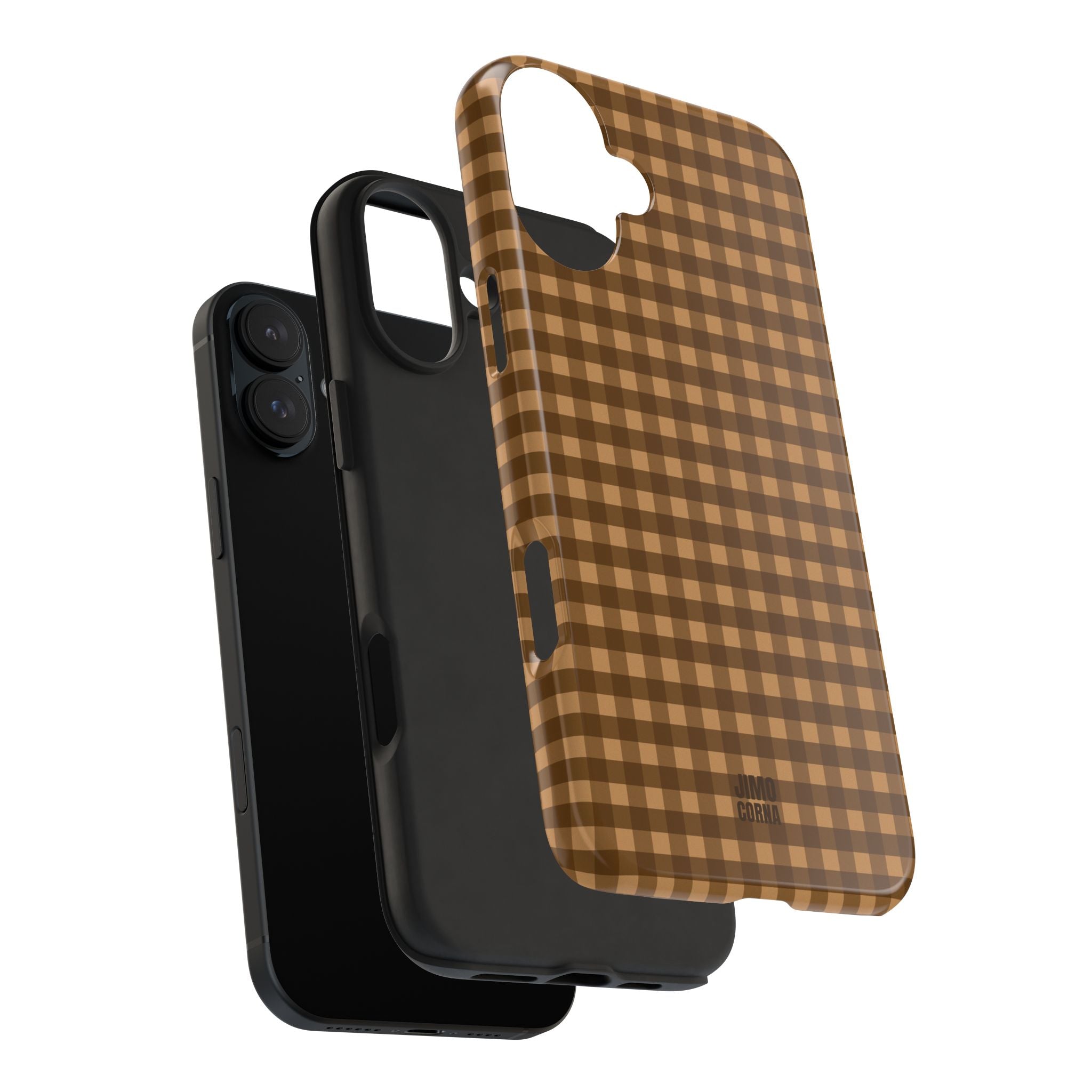 Farm Gingham iPhone Case | Brown