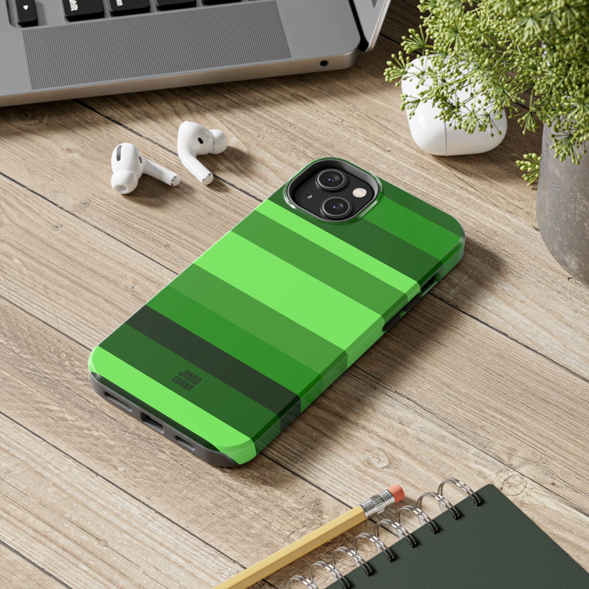 Matcha Stripe iPhone Case