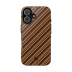 Angelina Stripes | Brown - iPhone Case