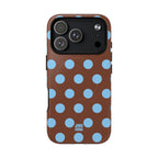 Big Polka Dot | Brown and Blue