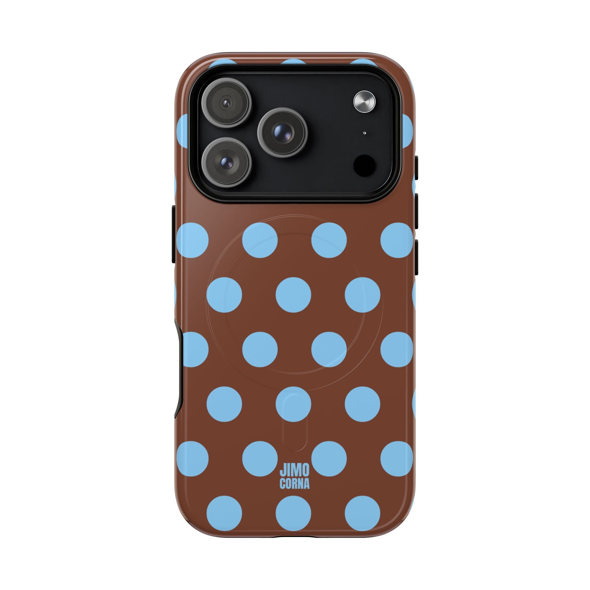 Big Polka Dot | Brown and Blue