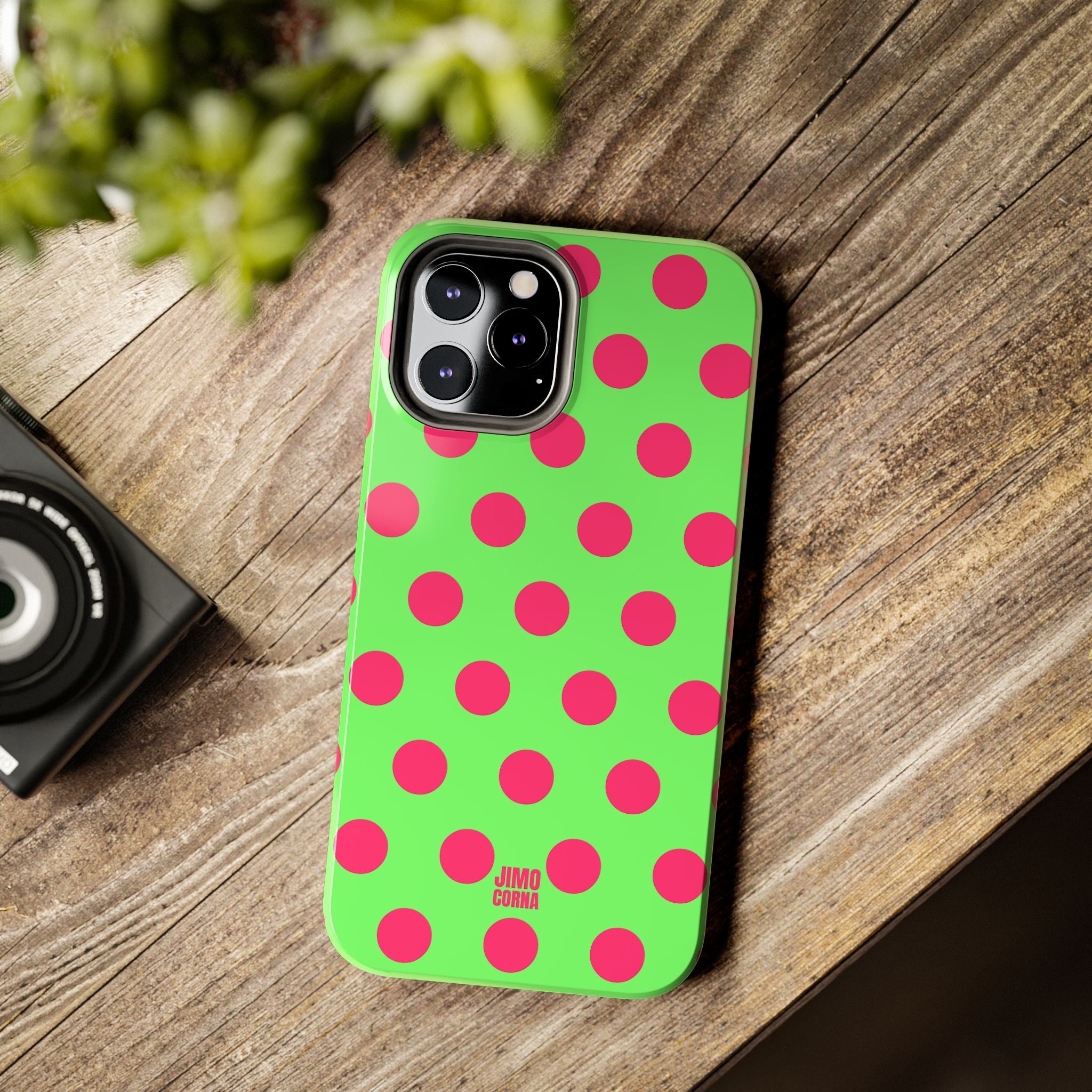 Big Polka Dot | Green and Pink