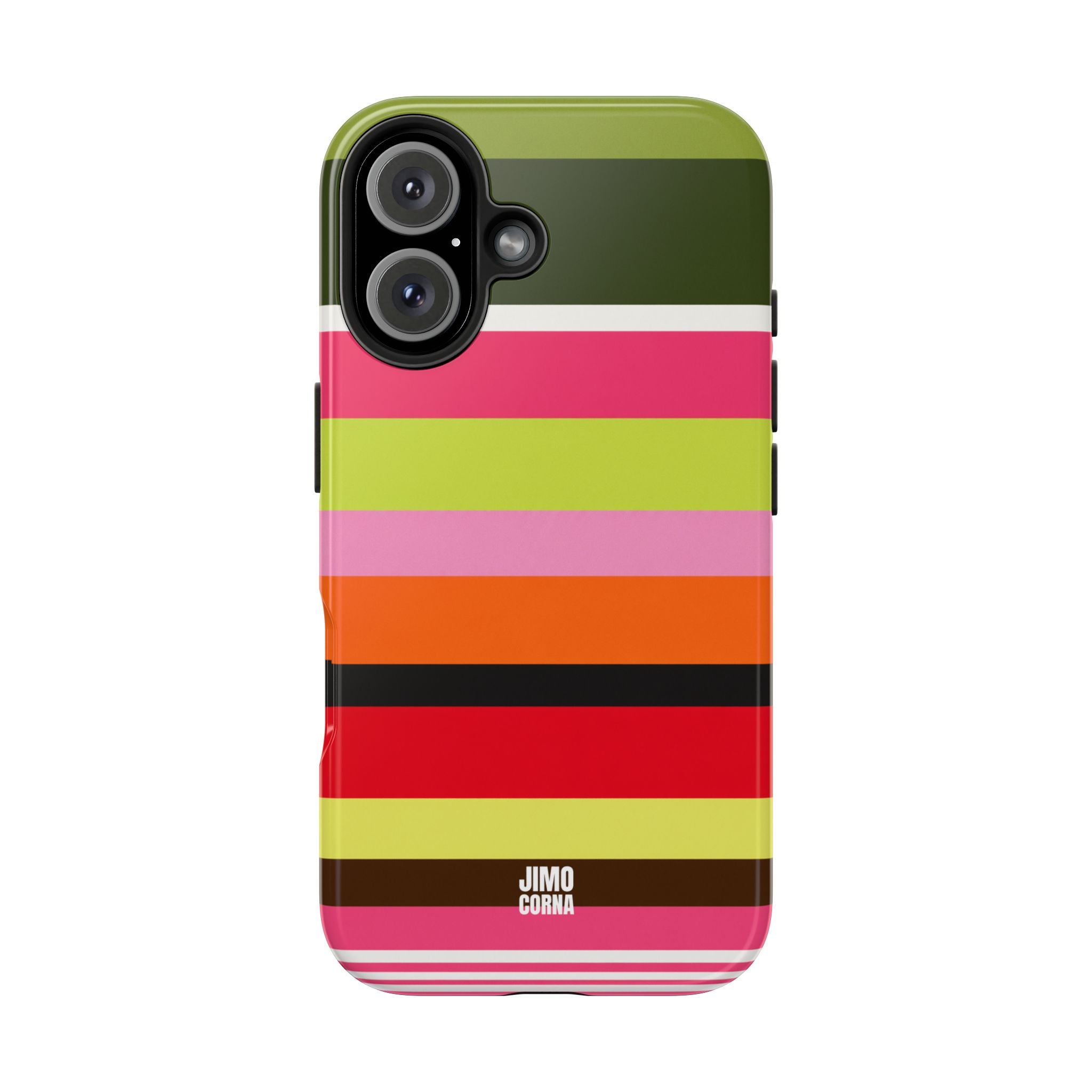 Berry Citrus Stripe iPhone Case