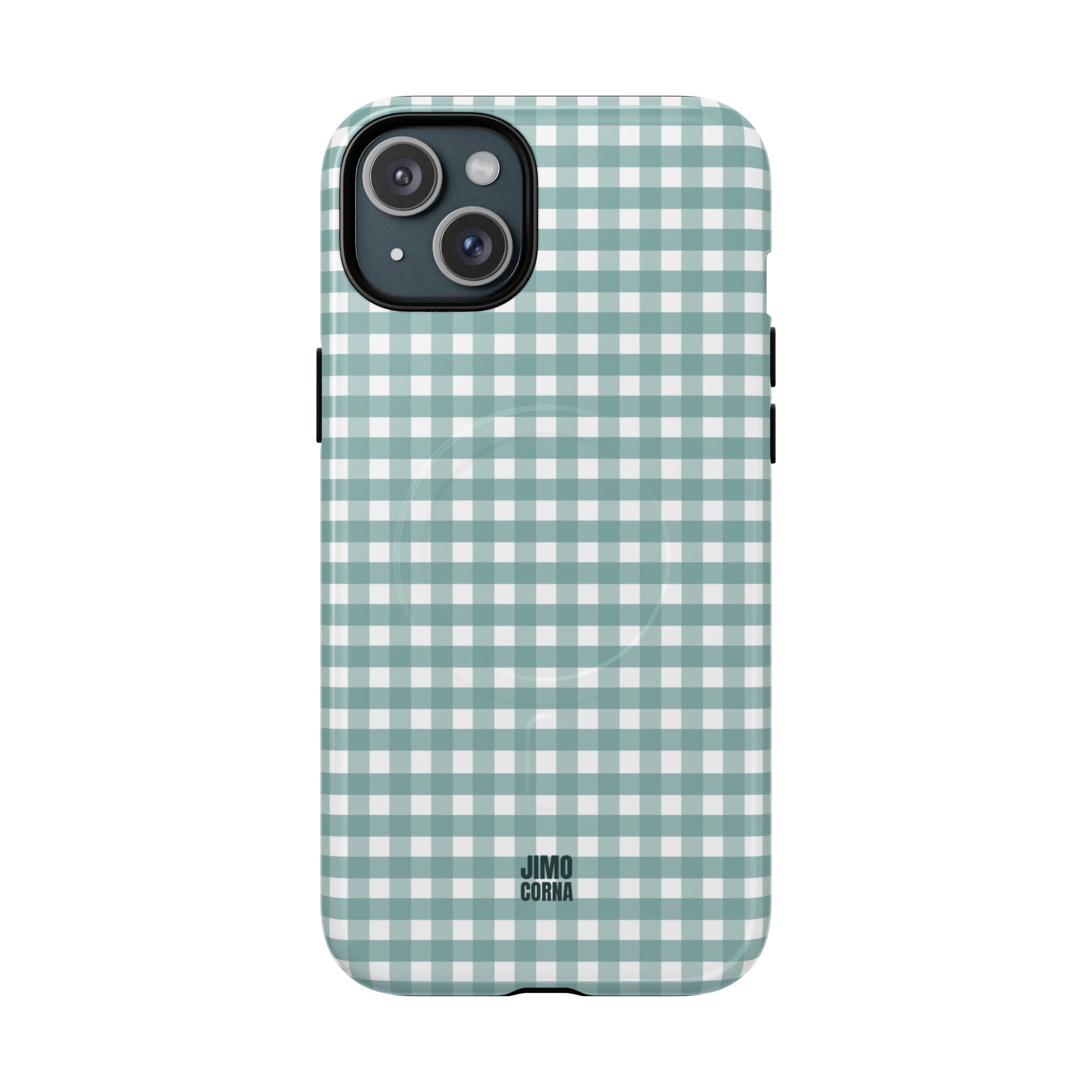 Farm Gingham MagSafe iPhone Case | Blue