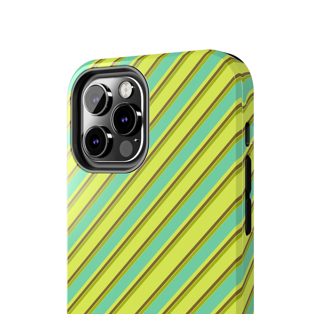 Angelina Stripes | Green - iPhone Case