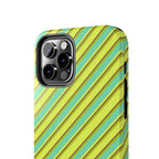 Angelina Stripes | Green - iPhone Case