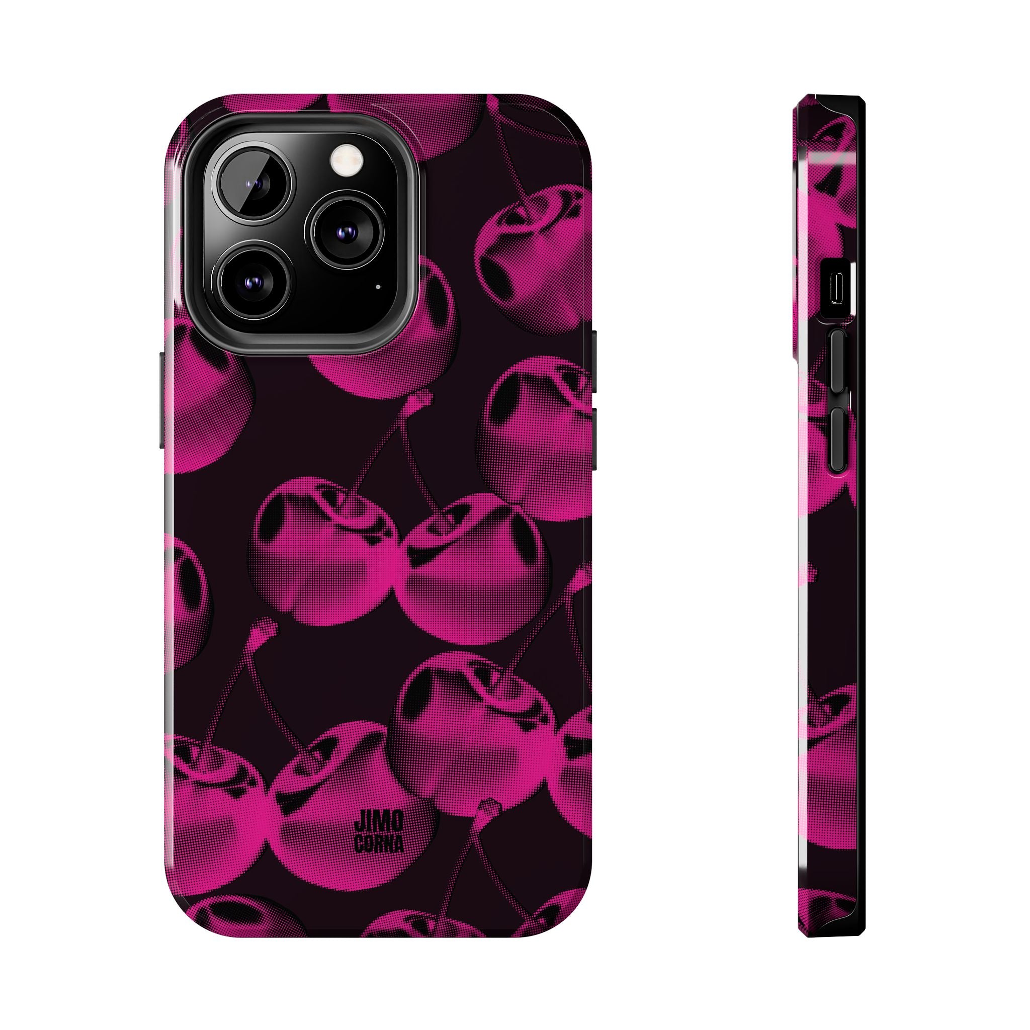 Hot Pink Retro Cherries