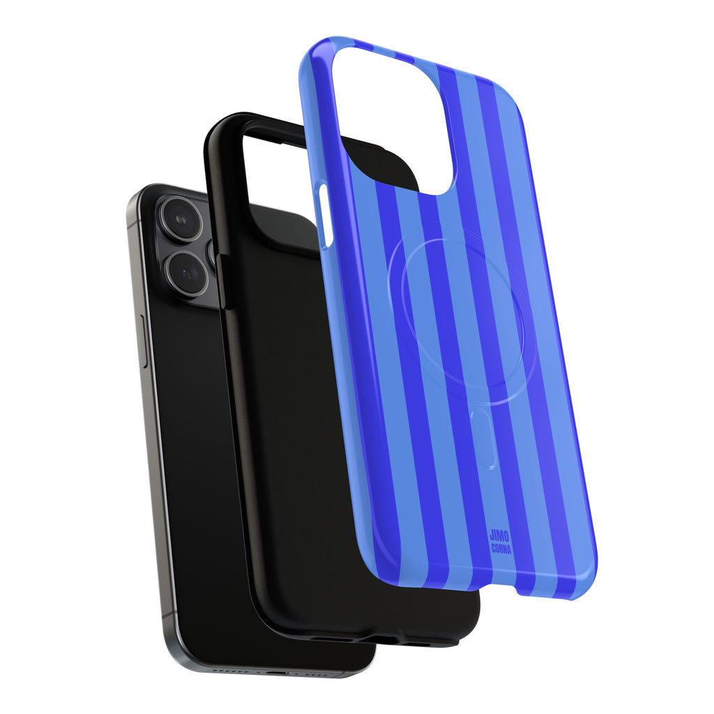 Blueberry Bold Stripes MagSafe iPhone Case