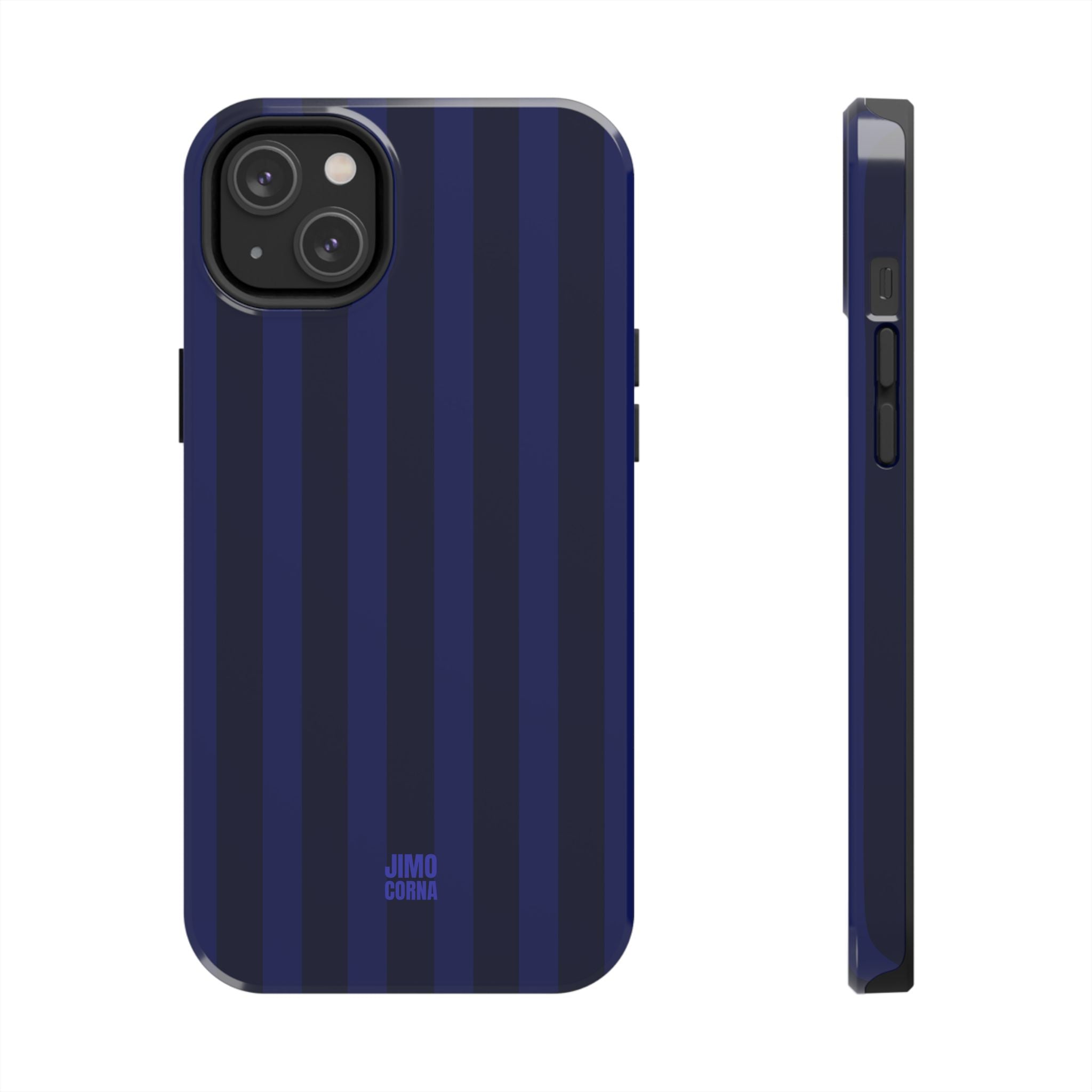 Bold Stripes iPhone Case | Navy Blue