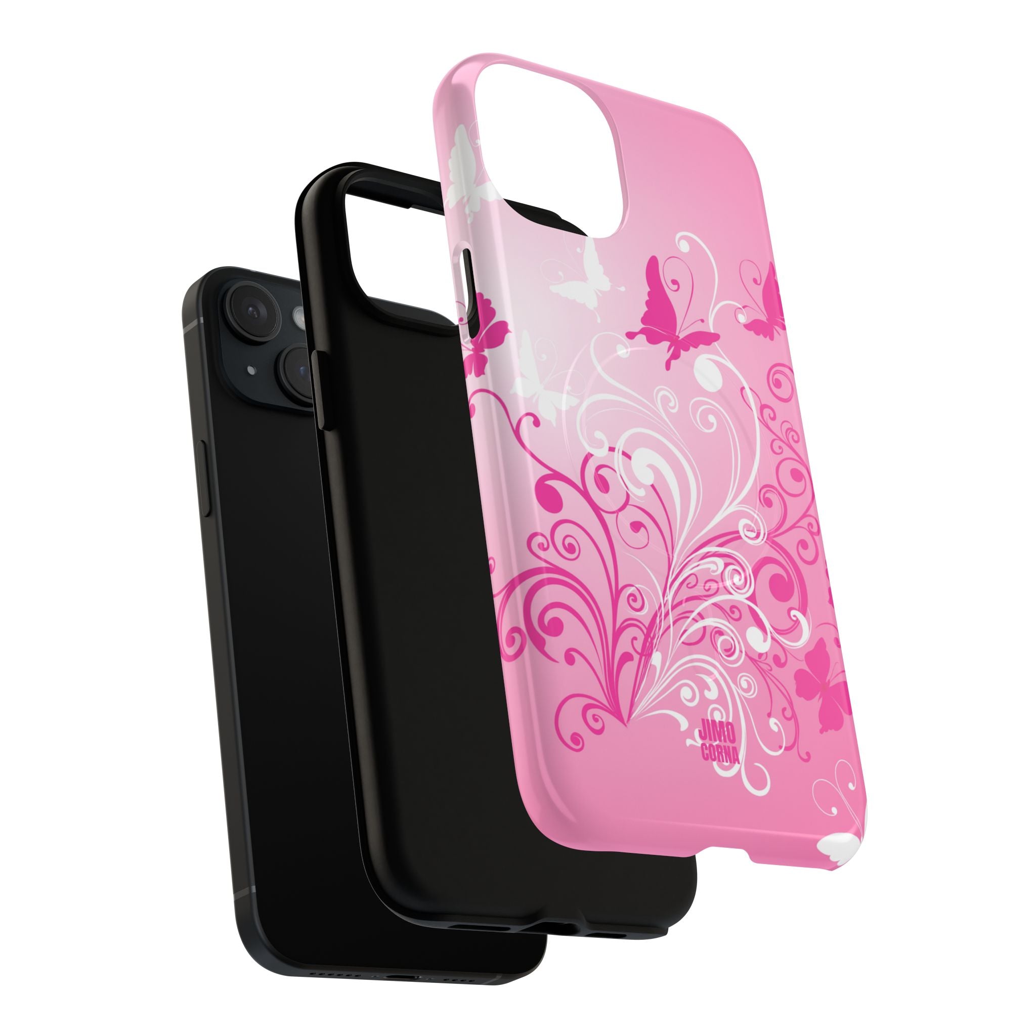 Pink Flutter Garden MagSafe iPhone Case