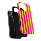 Bold Stripes MagSafe iPhone Case | Pink and Yellow