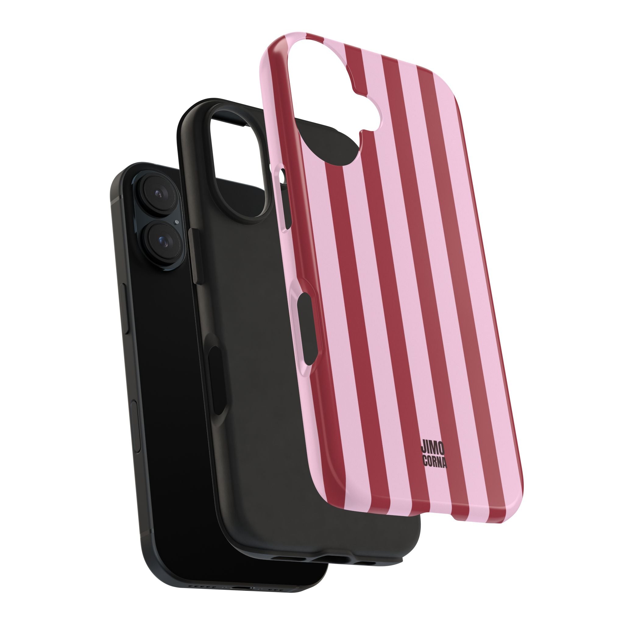 Bold Stripes iPhone Case | Pink and Red