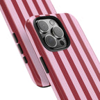 Bold Stripes iPhone Case | Pink and Red