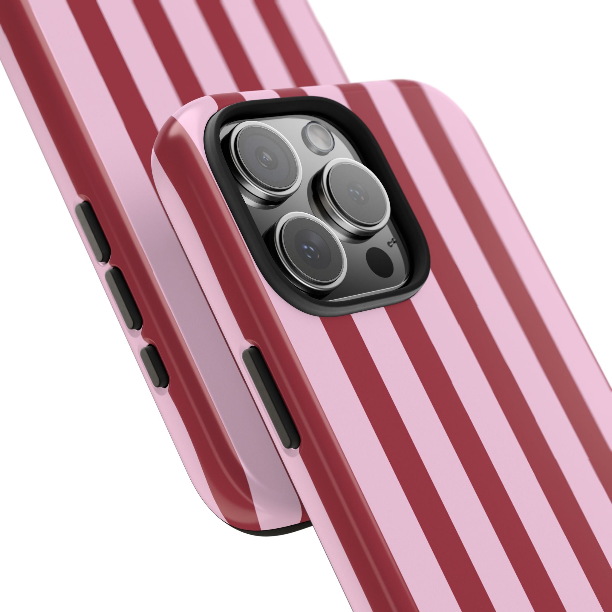 Bold Stripes iPhone Case | Pink and Red