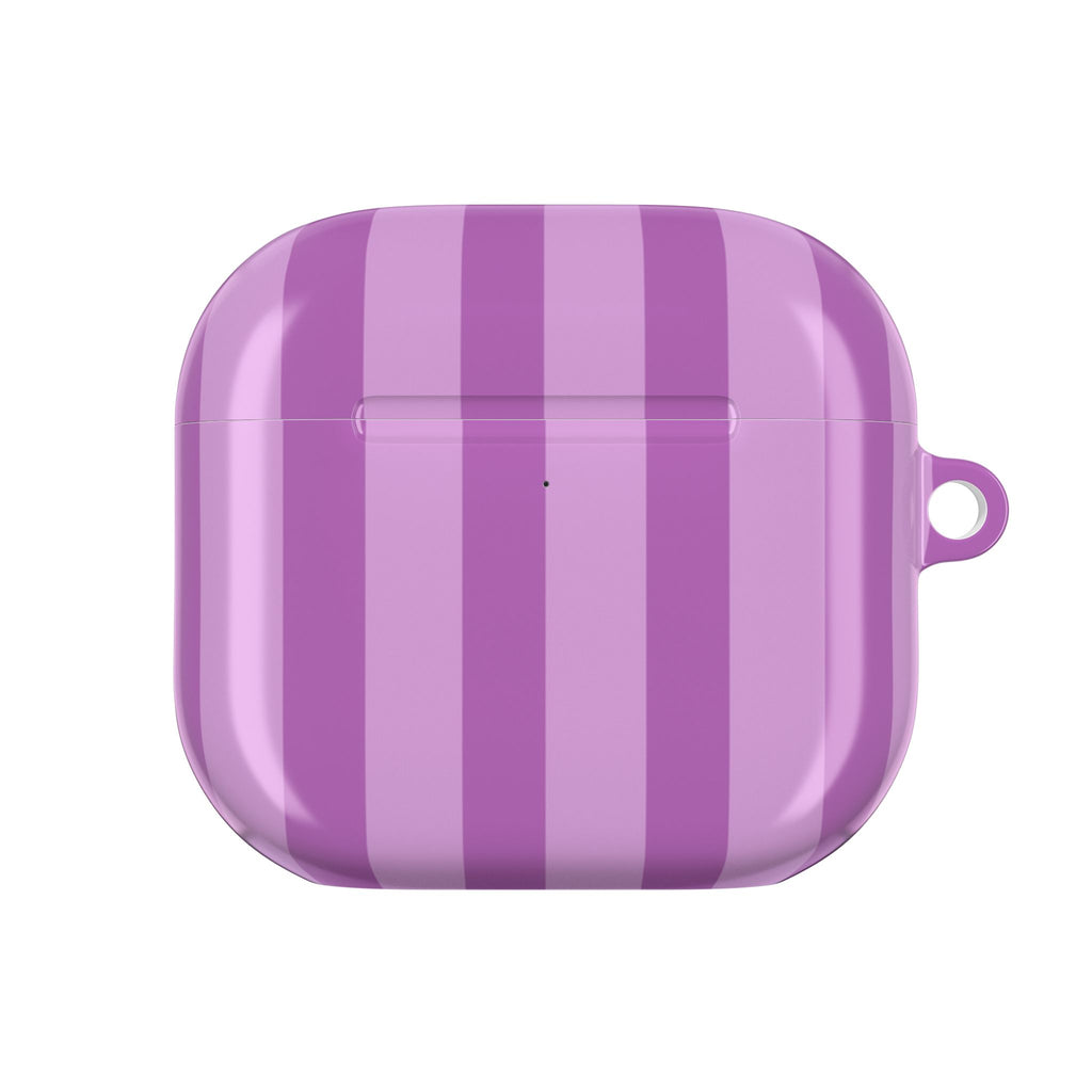 Bold Stripes AirPods Case | Plum