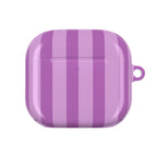 Bold Stripes AirPods Case | Plum