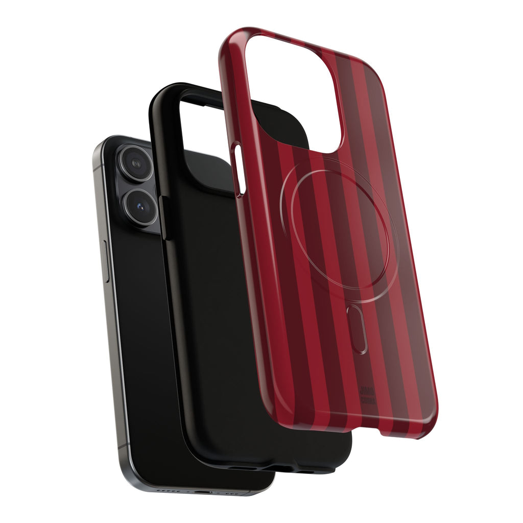 Bold Stripes MagSafe iPhone Case | Cherry