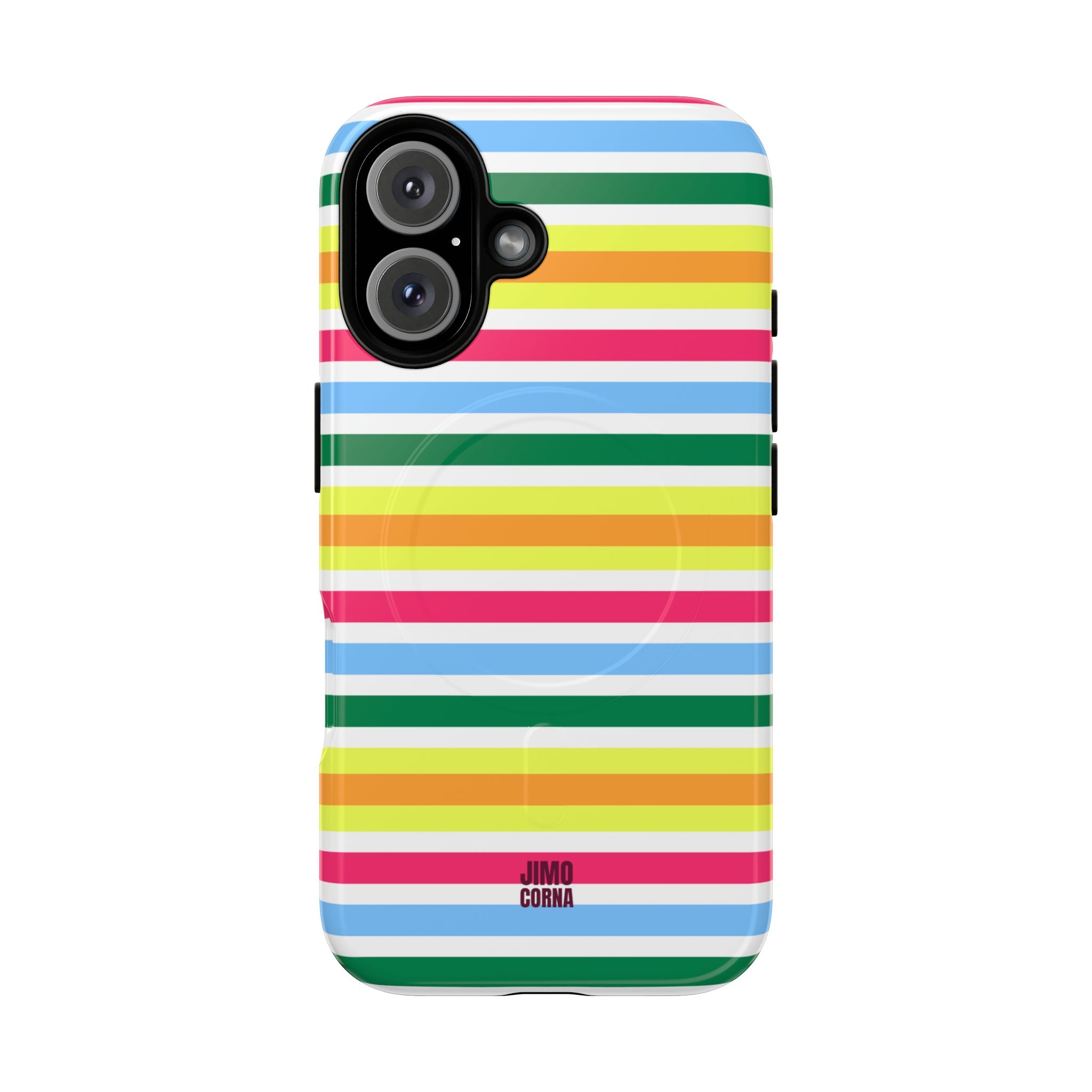 Rainbow Sorbet Stripe MagSafe iPhone Case