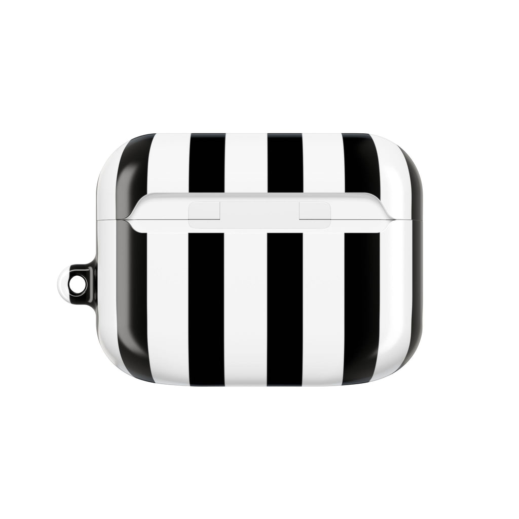 Bold Stripes AirPods Case | Black and White