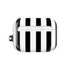Bold Stripes AirPods Case | Black and White