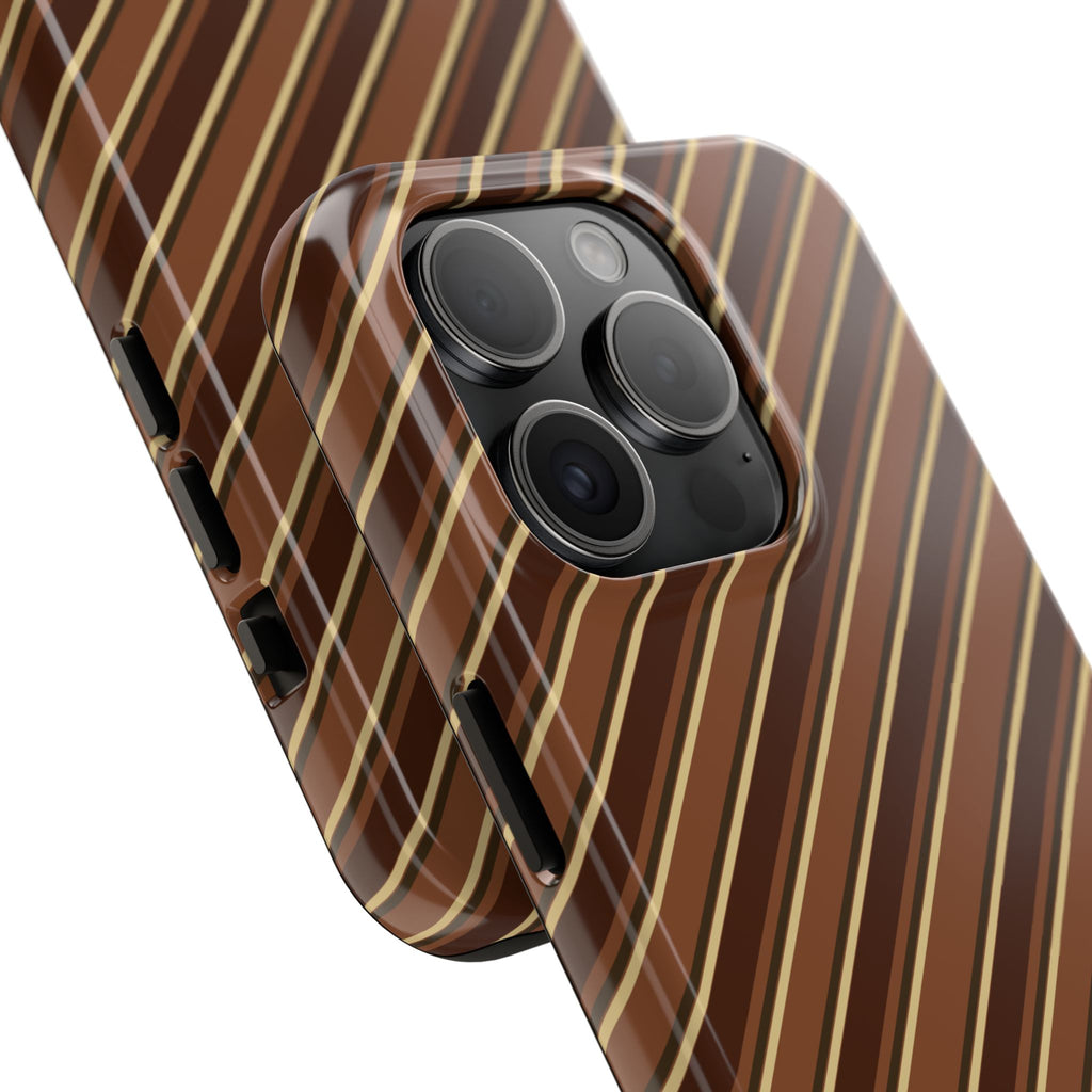 Angelina Stripes | Brown - iPhone Case