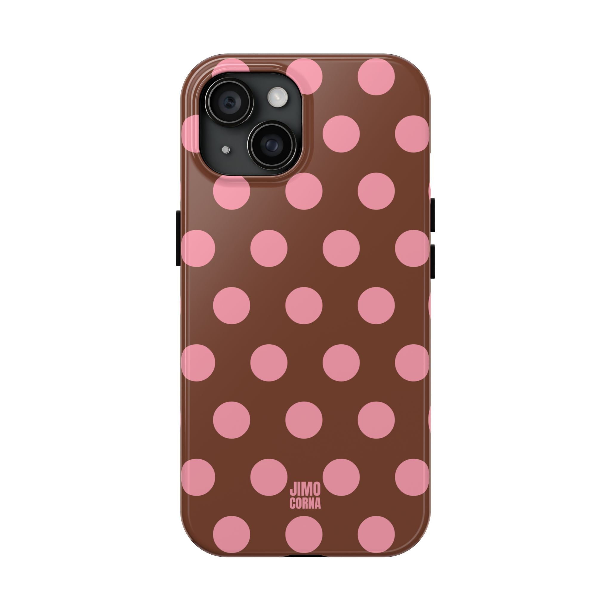 Big Polka Dot | Brown and Pink