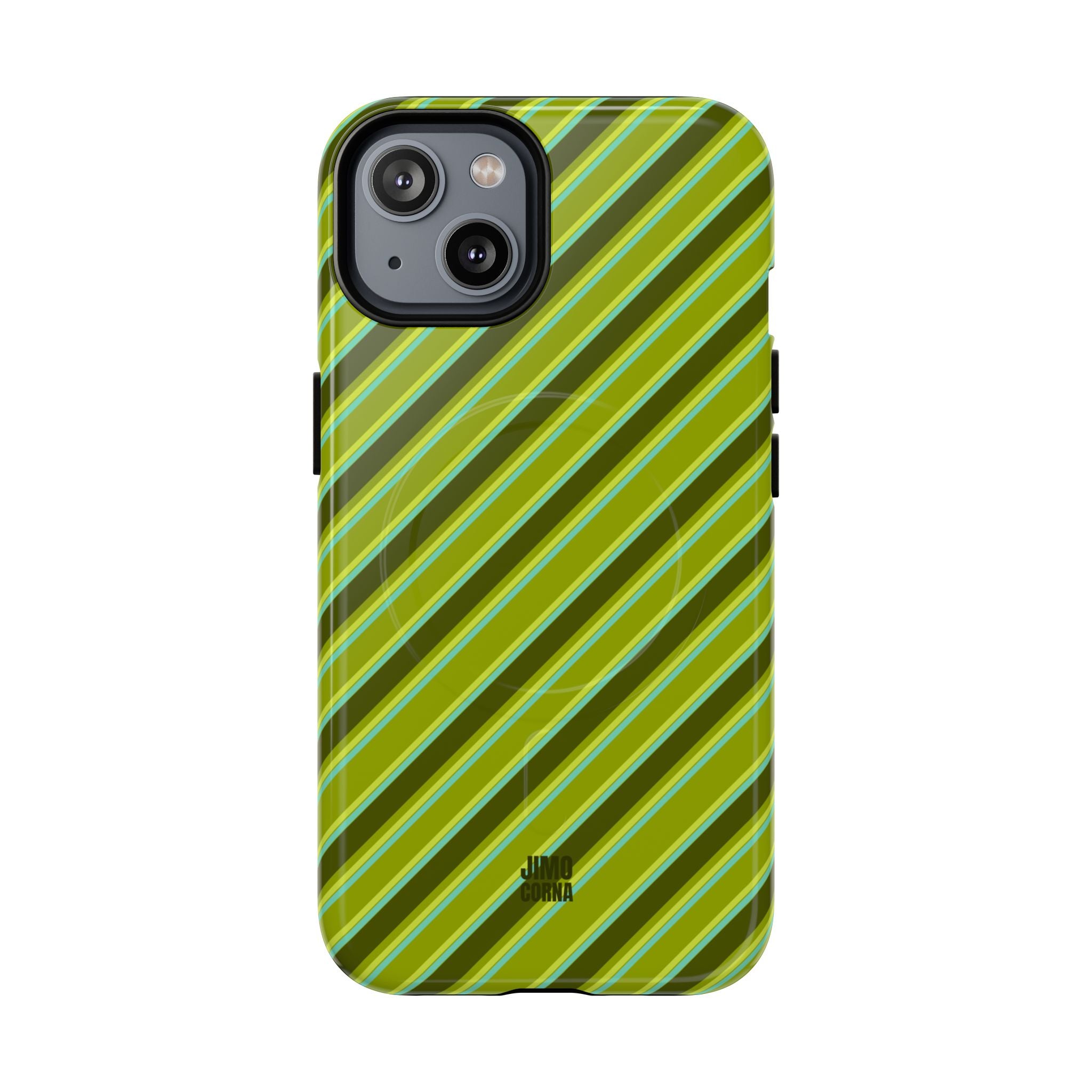 Angelina Stripes | Olive - MagSafe iPhone Case