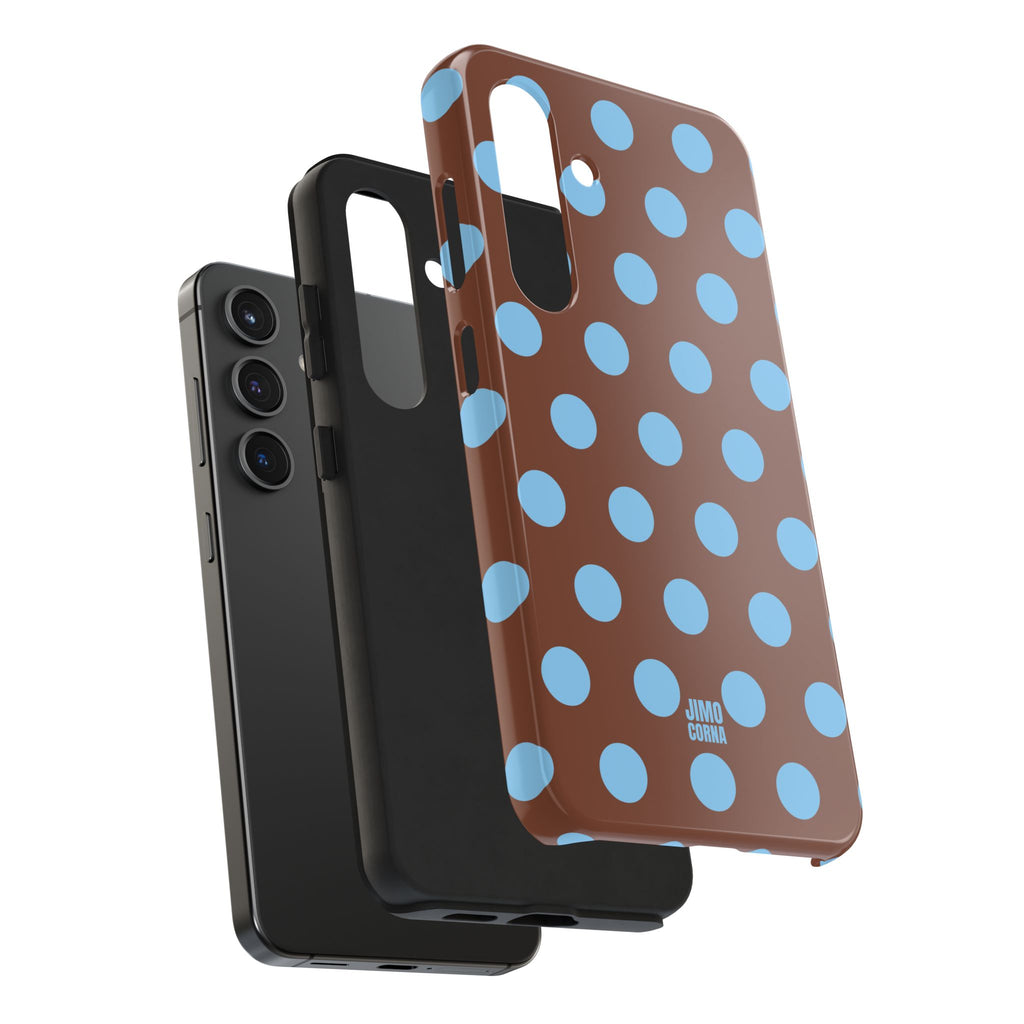 Big Polka Dot | Brown and Blue