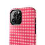 Farm Gingham iPhone Case | Hot Pink