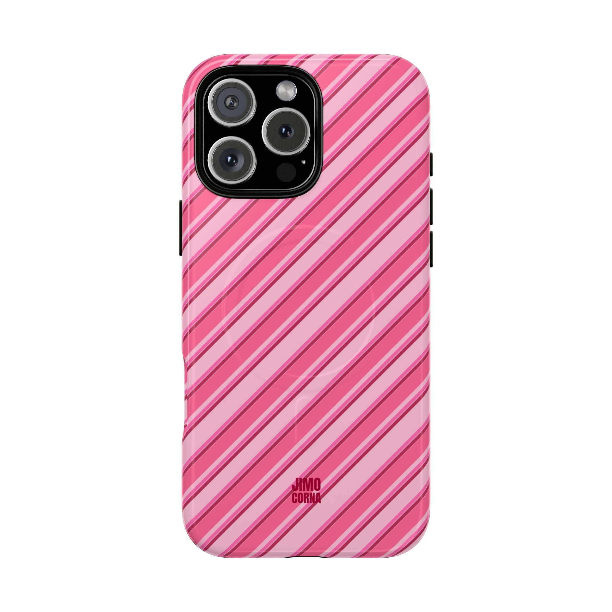 Angelina Stripes | Hot Pink - MagSafe iPhone Case