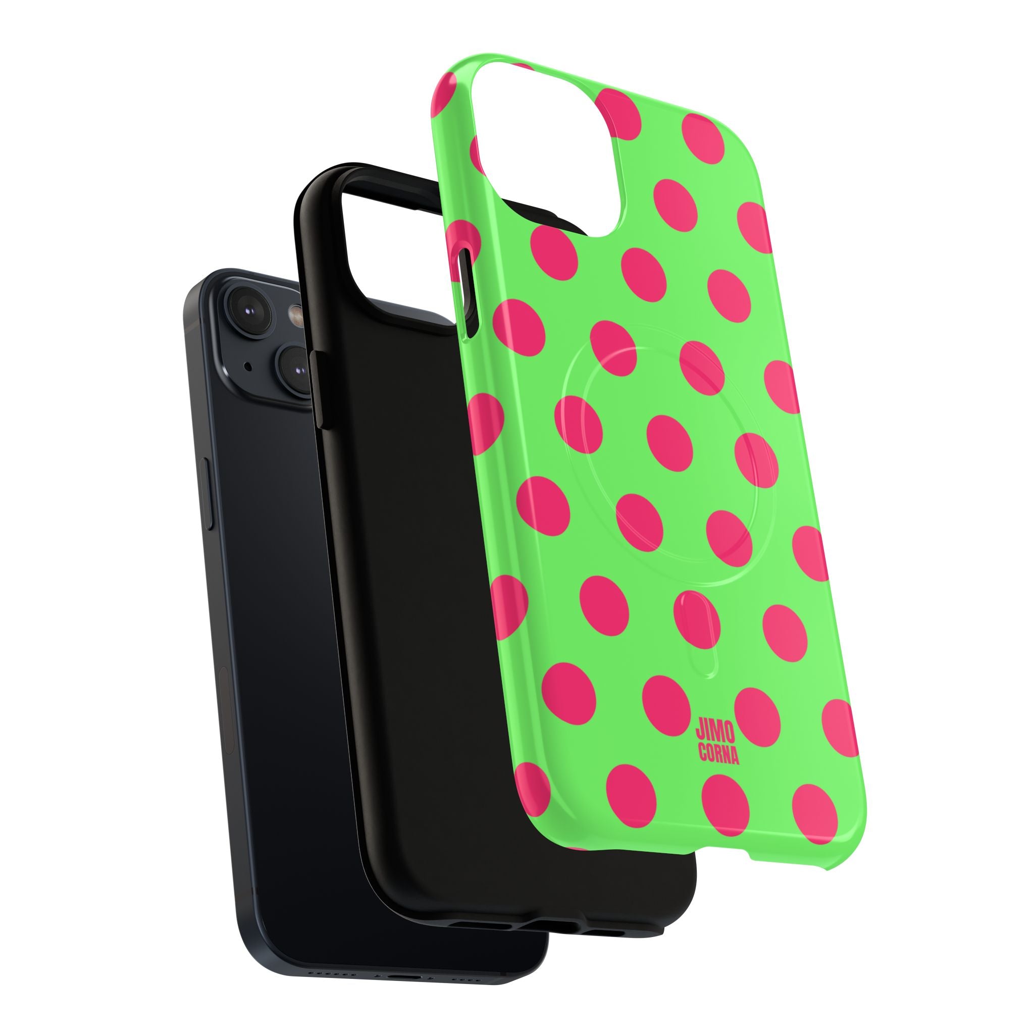 Big Polka Dot | Green and Pink