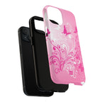 Pink Flutter Garden MagSafe iPhone Case