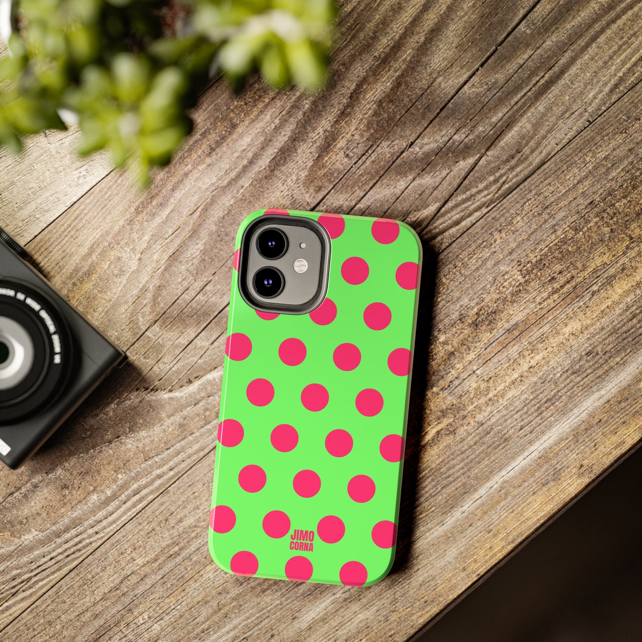 Big Polka Dot | Green and Pink