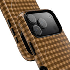 Farm Gingham MagSafe iPhone Case | Brown