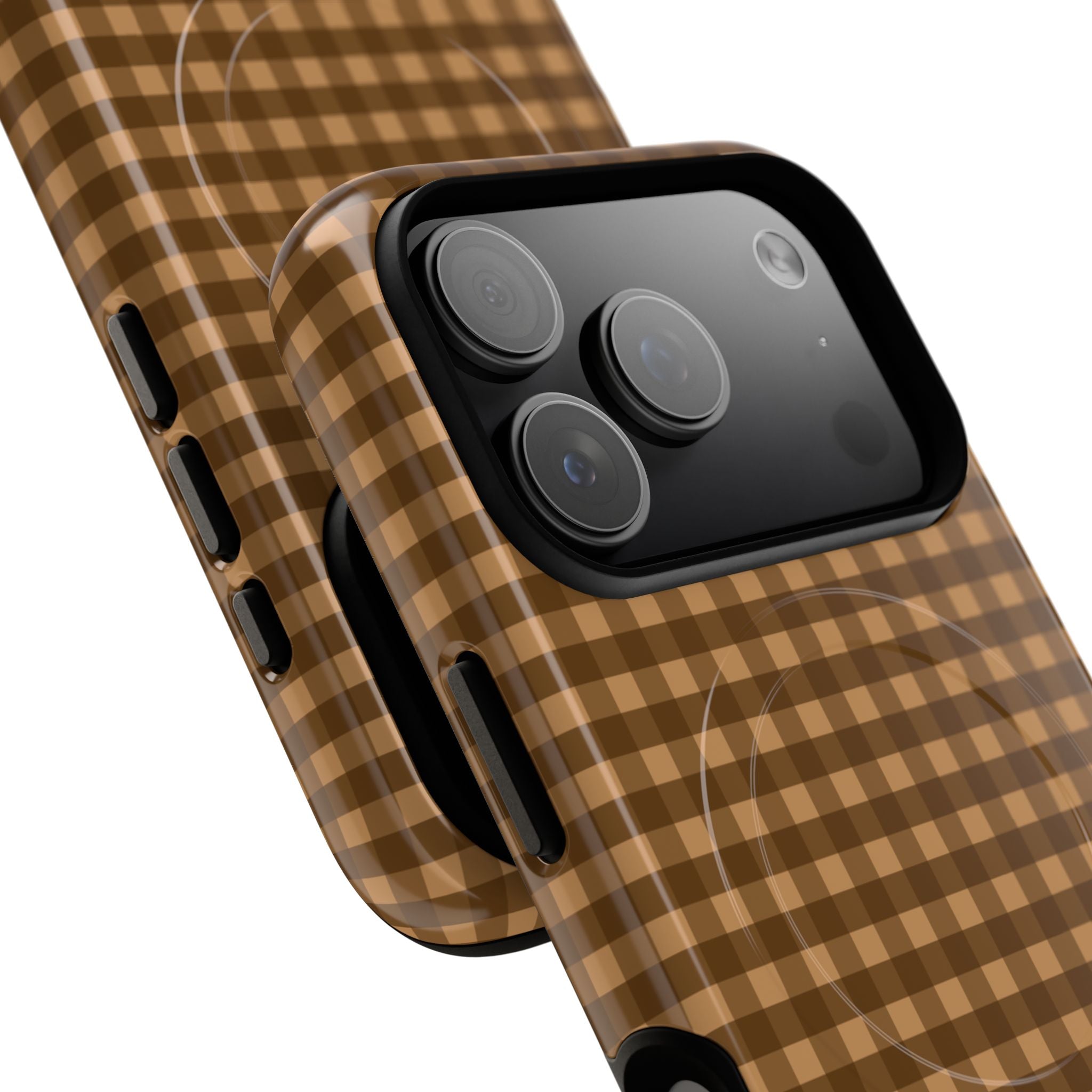 Farm Gingham MagSafe iPhone Case | Brown