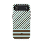 Asymmetrical Lines MagSafe iPhone Case | Blue and Brown