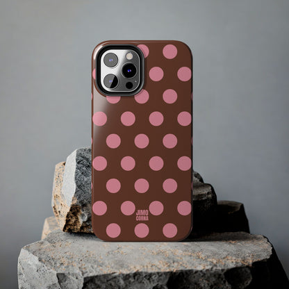 Big Polka Dot | Brown and Pink