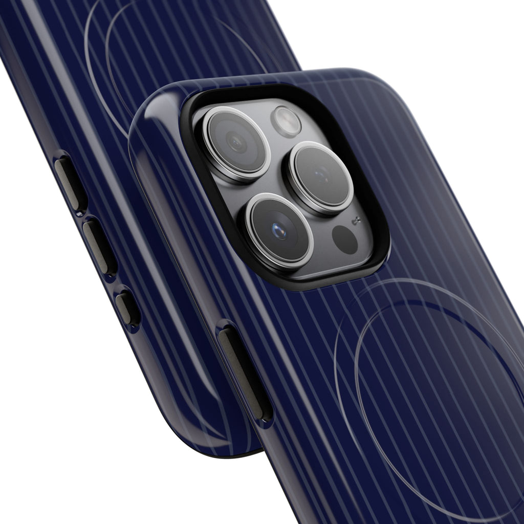 Navy Blue Soft Stripes