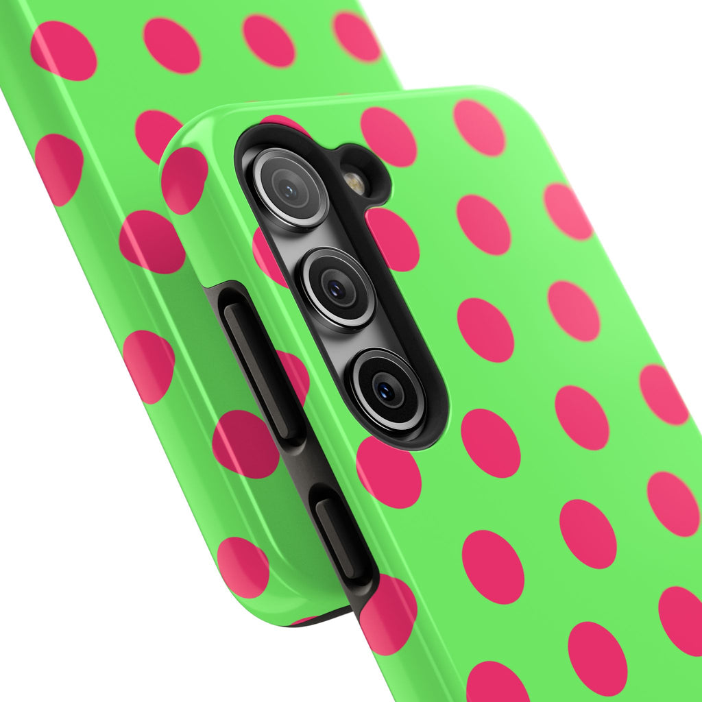 Big Polka Dot | Green and Pink